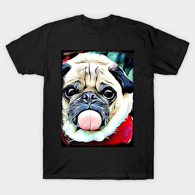 Pug Tongue Face T-Shirt by swagmaven